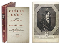 The Fables of Aesop 1668 Second Edition, With Over 80 Engraved Plates Illustrating the Fables -- Large Folio Measures 11 x 16.5